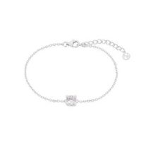 Argento Silver Square Crystal Bracelet - 925 Silver