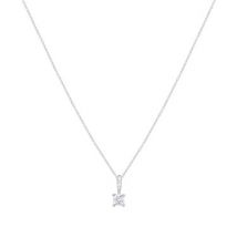 Argento Silver Square Crystal Necklace - 45cm
