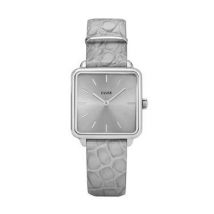 CLUSE La Tetragone Grey Alligator + Silver Watch