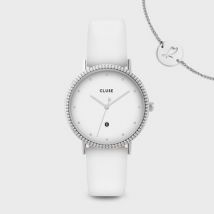 CLUSE Le Couronnement White + Silver Watch