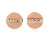 August Woods Rose Gold Fine Crystal Stud Earrings