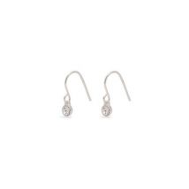 Pilgrim Silver Drop Crystal Earrings