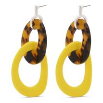 Pilgrim Yellow Tortoiseshell Earrings