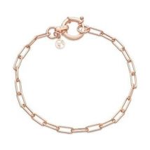 Argento Recycled Rose Gold Link Chain Bracelet - 19cm