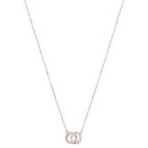 August Woods Rose Gold Crystal Link Circle Necklace - Rose Gold