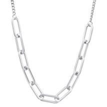 August Woods Silver Rectangle Link Necklace - Silver