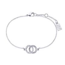 August Woods Silver Crystal Link Circle Bracelet - Silver