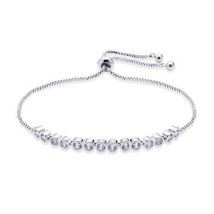 August Woods Silver Crystal Pull Bracelet - Silver