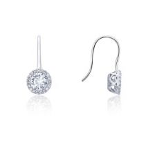 August Woods Silver Halo Drop Earrings - Silver