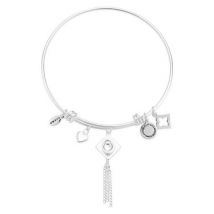Karma Silver Graduation Bangle