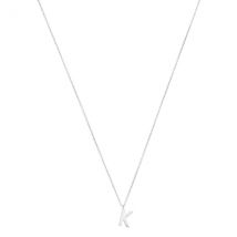 Argento Silver Letter Initial Necklace - Letter K