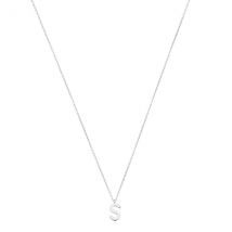 Argento Silver Letter Initial Necklace - Letter S
