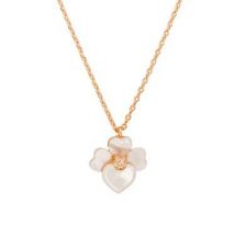 Kate Spade New York Rose Gold Cream Orchid Necklace