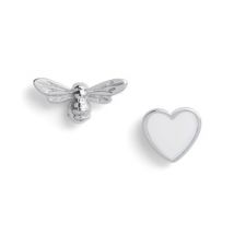 Olivia Burton You Have My Heart White & Silver Earrings - Silver