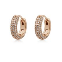 Kate Spade New York Rose Gold Crystal Pave Huggie Earrings