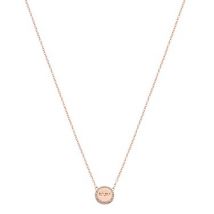 Argento Rose Gold Mum Disc Necklace - 42cm