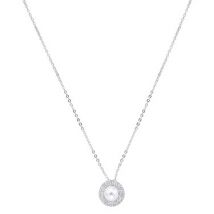 August Woods Silver Crystal Pearl Necklace - Silver