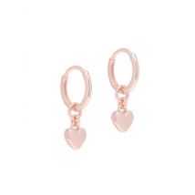 Ted Baker Rose Gold Tiny Heart Huggie Earrings