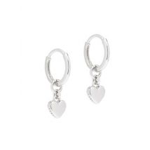 Ted Baker Silver Tiny Heart Huggie Earrings