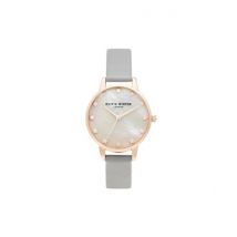 Olivia Burton Mother Of Pearl Grey & Rose Gold Watch - Rose Gold