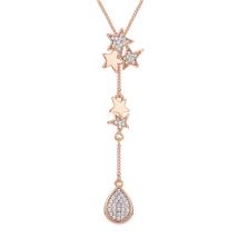 August Woods Rose Gold Crystal Star Necklace