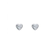 Ted Baker Silver Nano Crystal Heart Earrings