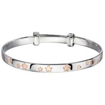 Little Star Jessica Rose Gold Star Christening Bangle - Adjustable