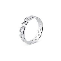 Argento Silver Chunky Linked Chains Ring - 54