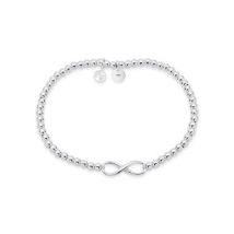 Argento Recycled Silver Infinity Beaded Bracelet - One Size