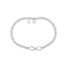 Argento Recycled Silver Infinity Beaded Bracelet - One Size