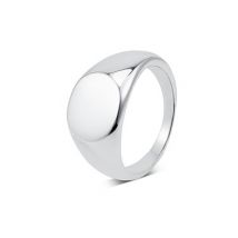 Argento Silver Engraving Signet Ring - 54