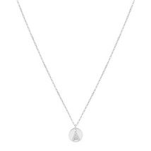 Argento Silver Initial A Tag Necklace