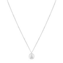 Argento Silver Initial Tag Necklace - Letter A