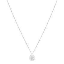 Argento Silver Initial K Tag Necklace