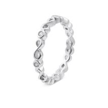 Argento Silver Infinity Band Ring - 60