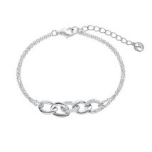 Argento Silver Crystal Links Bracelet