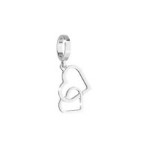 Rebecca Silver Double Heart Charm - Silver