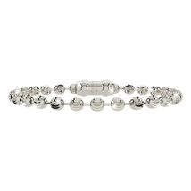 Rebecca My World Silver Milled Ball Bracelet - Silver