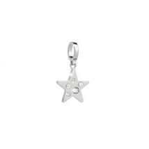 Rebecca Silver Crystal Star Charm - Silver