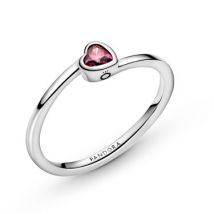 Pandora Red Tilted Heart Solitaire Ring - 60