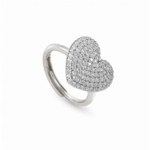Nomination Silver Crystal Heart Easychic Ring - Adjustable