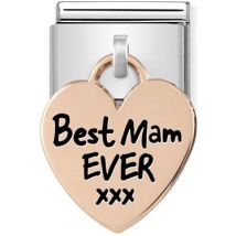 Nomination Rose Gold Best Mam Ever Heart Charm
