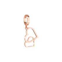 Rebecca Rose Gold Forever Together Hearts Charm - Rose Gold