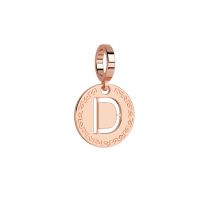 Rebecca Rose Gold Letter Charm - D