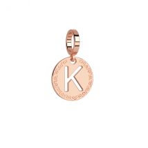 Rebecca Rose Gold Letter Charm - K