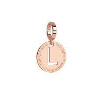 Rebecca Rose Gold Letter Charm - L