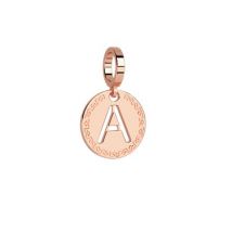 Rebecca Rose Gold Letter Charm - A