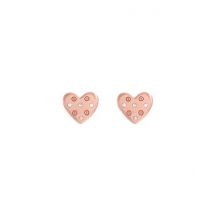 Olivia Burton Rose Gold Heart Screw Earrings