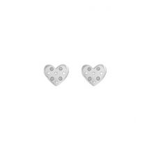 Olivia Burton Silver Heart Screw Earrings - Silver