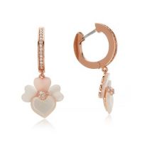 Kate Spade New York Rose Gold Cream Orchid Huggie Earrings